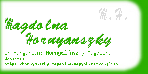 magdolna hornyanszky business card